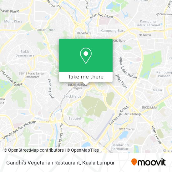 Gandhi's Vegetarian Restaurant map