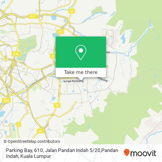 Parking Bay, 610, Jalan Pandan Indah 5 / 20,Pandan Indah map