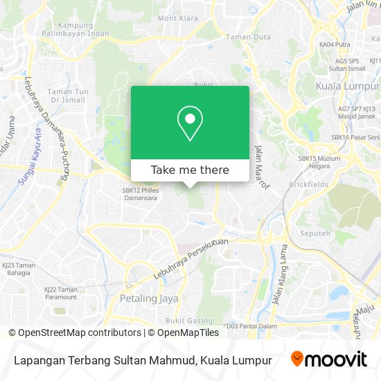 Peta Lapangan Terbang Sultan Mahmud