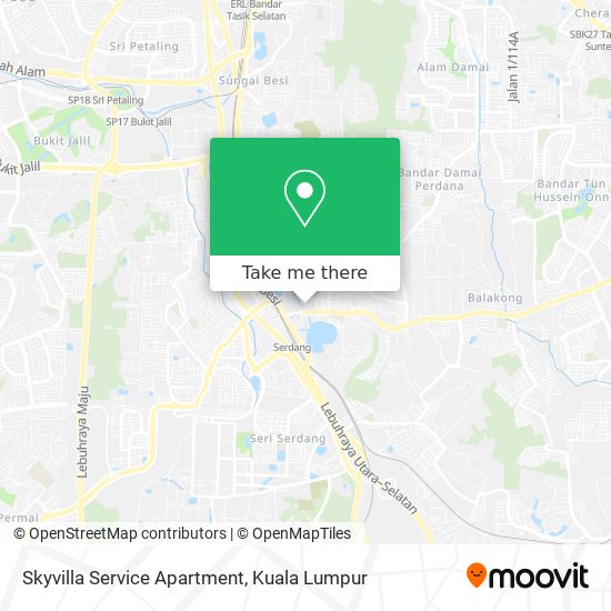 Skyvilla Service Apartment map