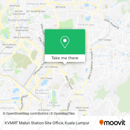 KVMRT Maluri Station Site Office map