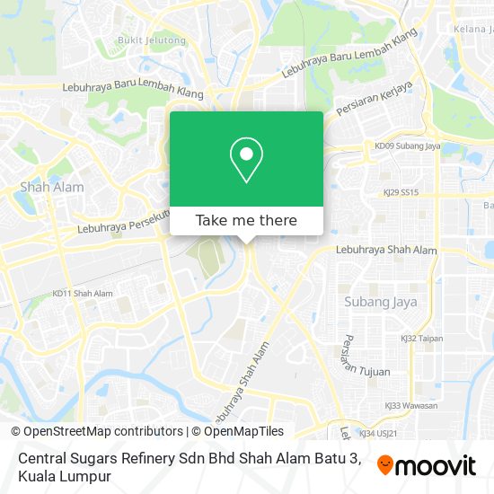 Central Sugars Refinery Sdn Bhd Shah Alam Batu 3 map
