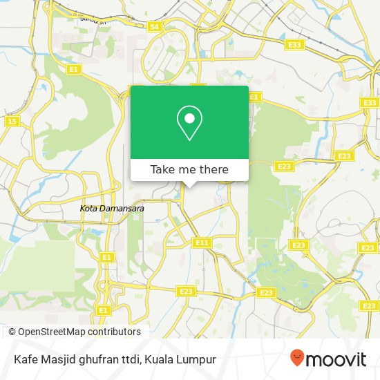 Kafe Masjid ghufran ttdi map