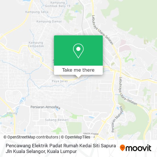 Pencawang Elektrik Padat Rumah Kedai Siti Sapura Jln Kuala Selangor map