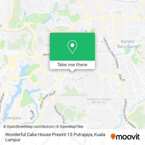 Peta Wonderful Cake House Presint 15 Putrajaya