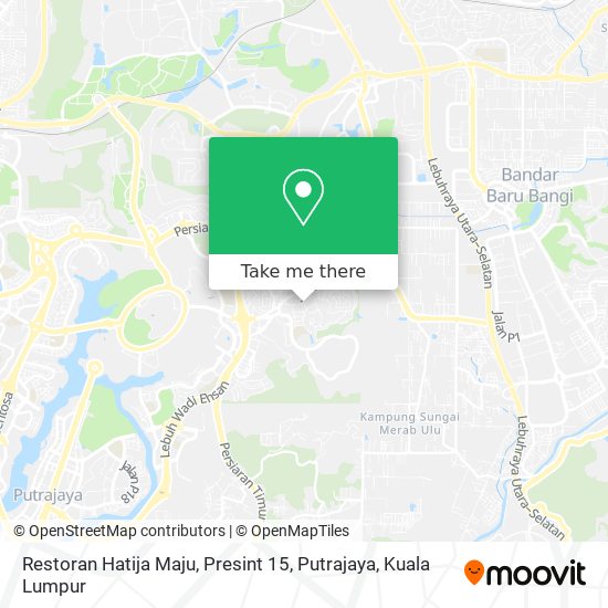 Peta Restoran Hatija Maju, Presint 15, Putrajaya