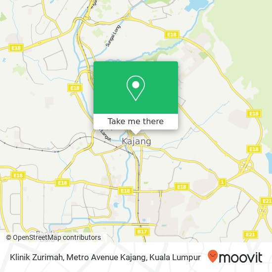 Klinik Zurimah, Metro Avenue Kajang map