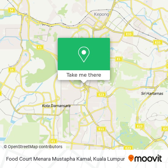 Food Court Menara Mustapha Kamal map