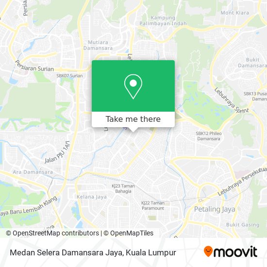 Medan Selera Damansara Jaya map