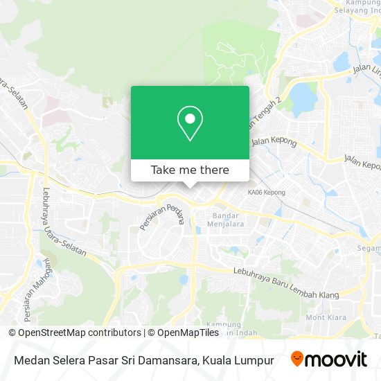 Peta Medan Selera Pasar Sri Damansara