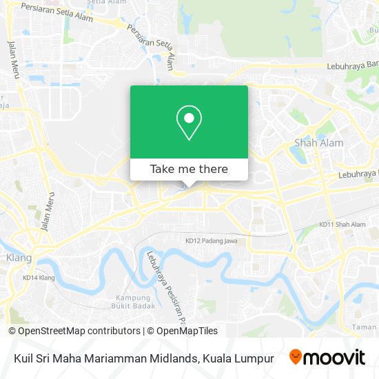 Kuil Sri Maha Mariamman Midlands map