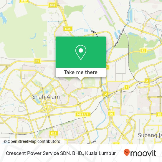 Crescent Power Service SDN. BHD. map