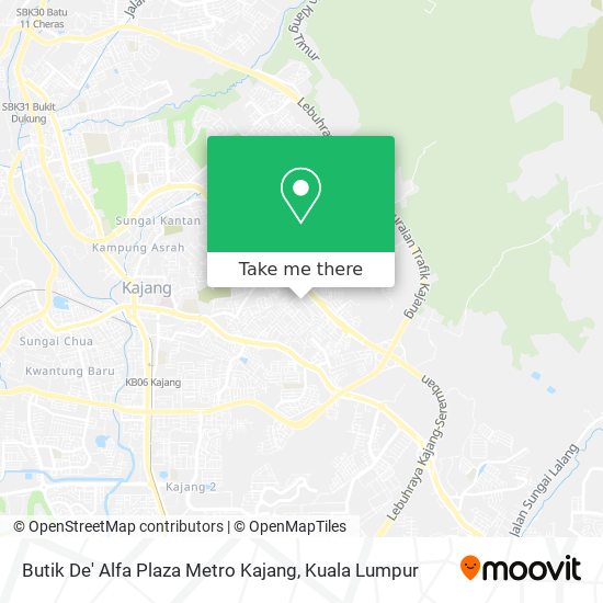 Butik De' Alfa Plaza Metro Kajang map