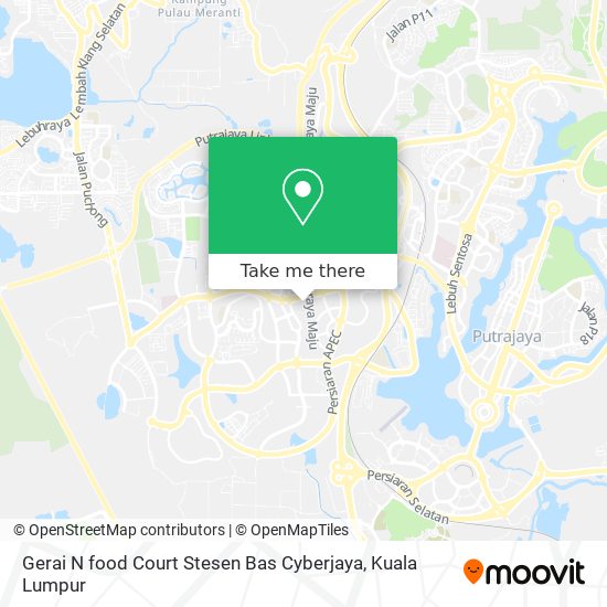 Gerai N food Court Stesen Bas Cyberjaya map