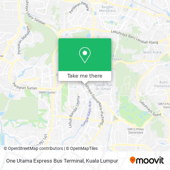 Peta One Utama Express Bus Terminal