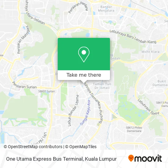 One Utama Express Bus Terminal map
