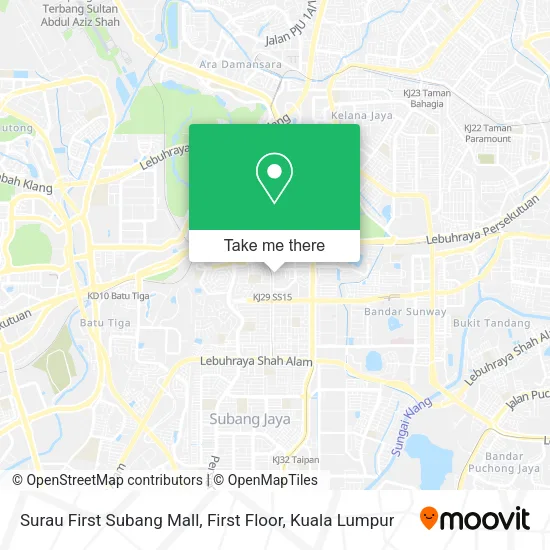 Surau First Subang Mall, First Floor map