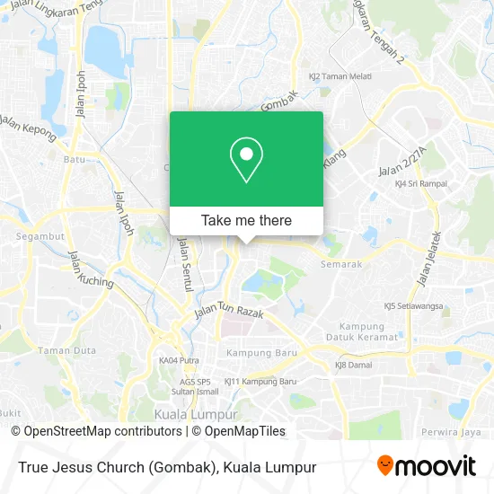 True Jesus Church (Gombak) map