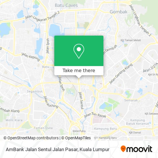 Peta AmBank Jalan Sentul Jalan Pasar