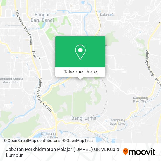 Jabatan Perkhidmatan Pelajar ( JPPEL) UKM map