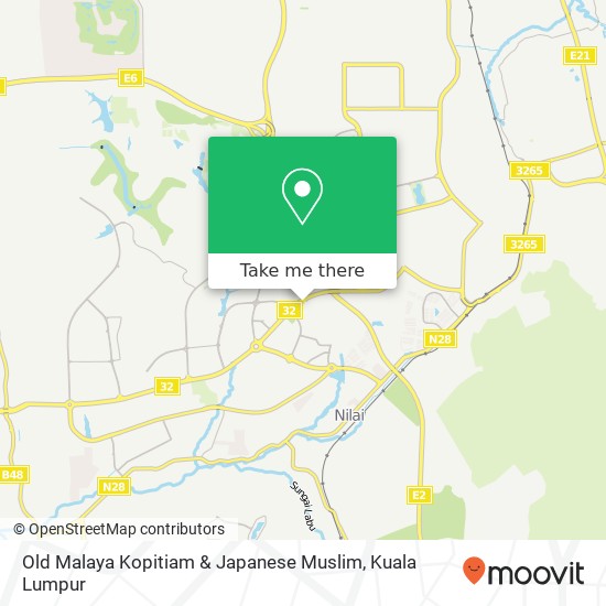 Peta Old Malaya Kopitiam & Japanese Muslim