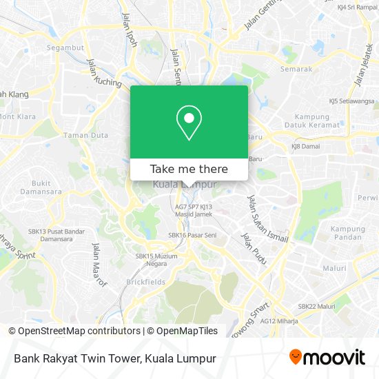 Bank Rakyat Twin Tower map