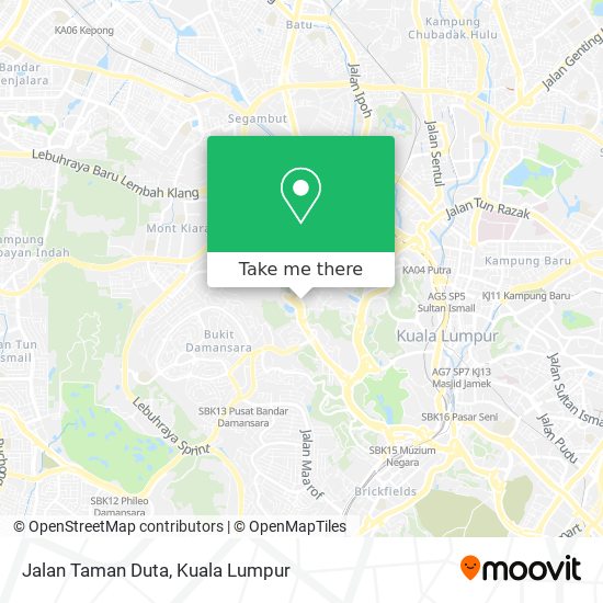 Peta Jalan Taman Duta