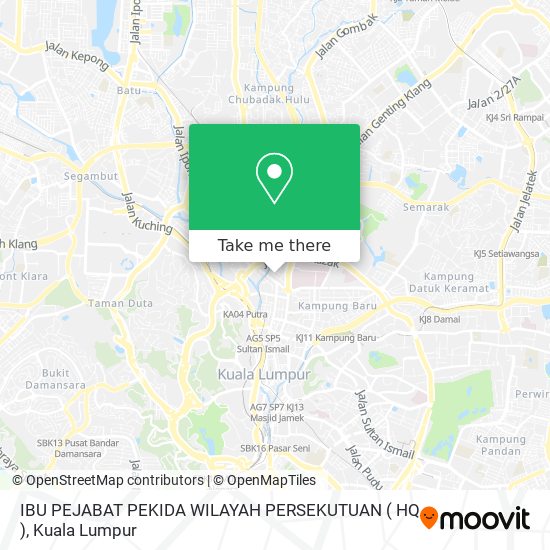 IBU PEJABAT PEKIDA WILAYAH PERSEKUTUAN ( HQ ) map