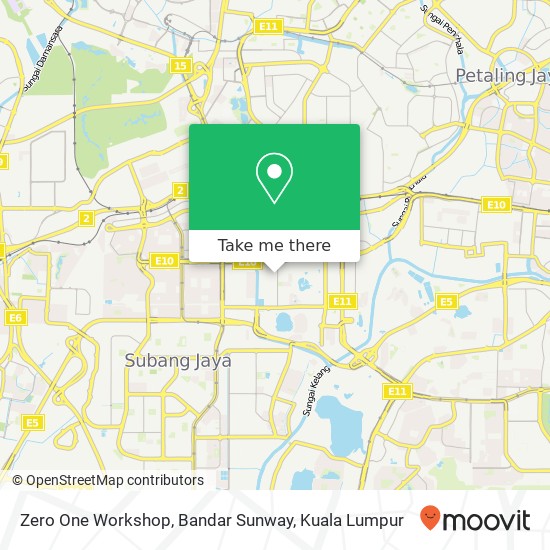 Zero One Workshop, Bandar Sunway map