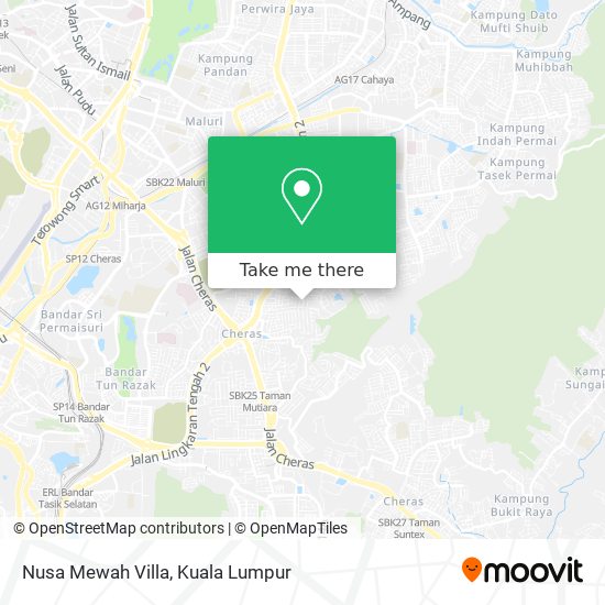 Nusa Mewah Villa map
