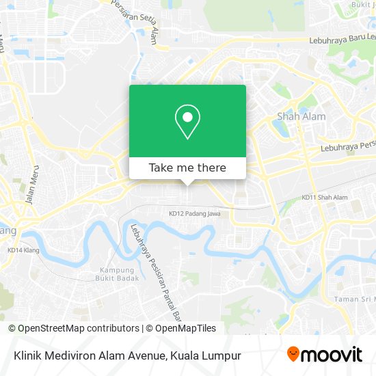 Klinik Mediviron Alam Avenue map