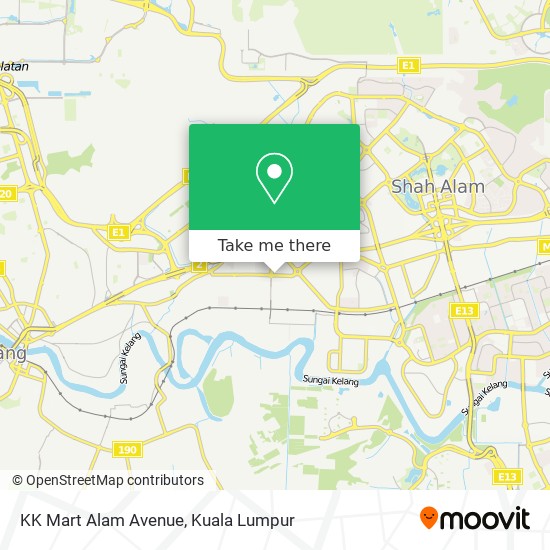 KK Mart Alam Avenue map