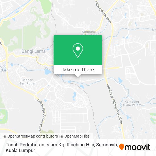 Tanah Perkuburan Islam Kg. Rinching Hilir, Semenyih map