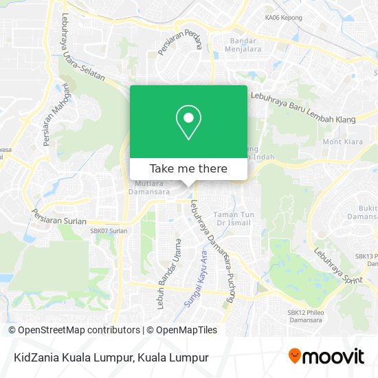 KidZania Kuala Lumpur map