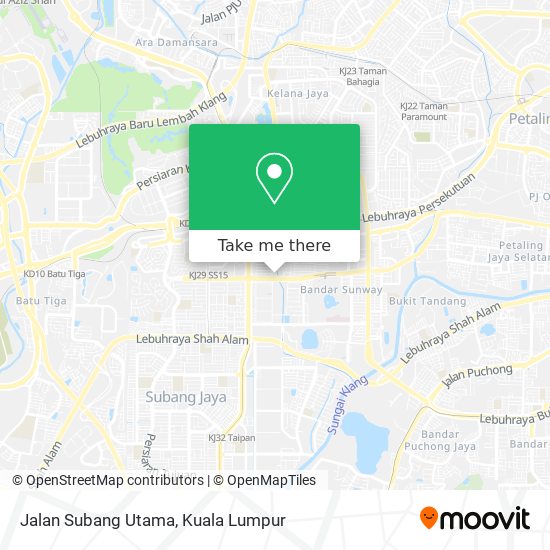 Peta Jalan Subang Utama