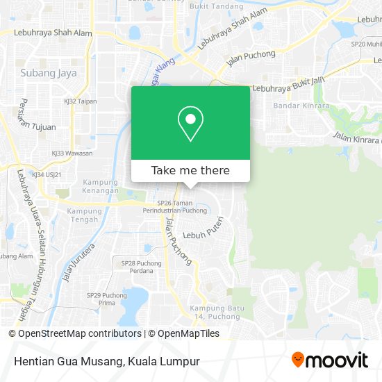 Hentian Gua Musang map