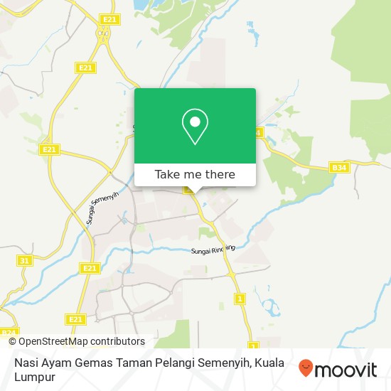 Nasi Ayam Gemas Taman Pelangi Semenyih map