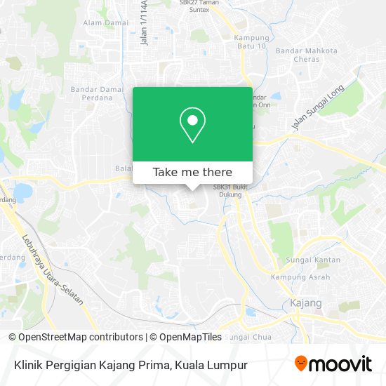 Klinik Pergigian Kajang Prima map
