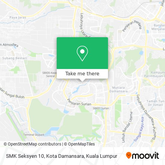 Peta SMK Seksyen 10, Kota Damansara