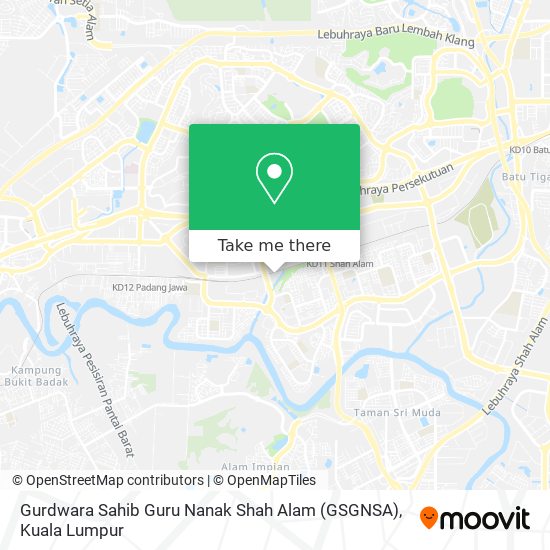 Gurdwara Sahib Guru Nanak Shah Alam (GSGNSA) map