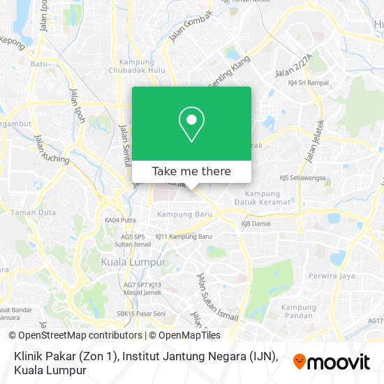 Klinik Pakar (Zon 1), Institut Jantung Negara (IJN) map