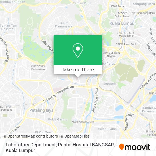 Laboratory Department, Pantai Hospital BANGSAR map