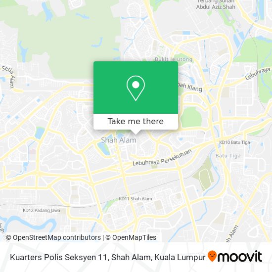 Peta Kuarters Polis Seksyen 11, Shah Alam