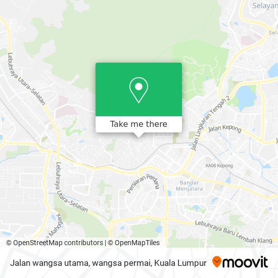 Jalan wangsa utama, wangsa permai map