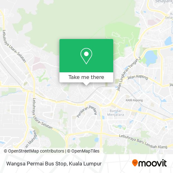 Wangsa Permai Bus Stop map