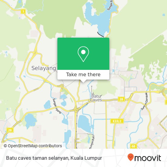 Batu caves  taman selanyan map