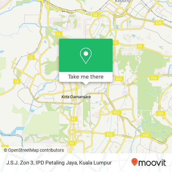 Peta J.S.J. Zon 3, IPD Petaling Jaya