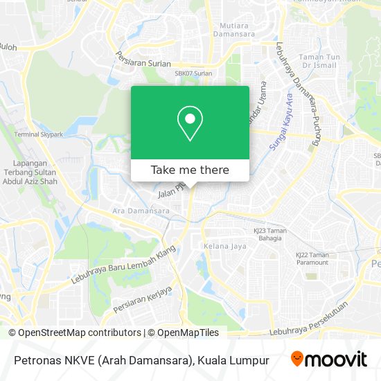 Peta Petronas NKVE (Arah Damansara)