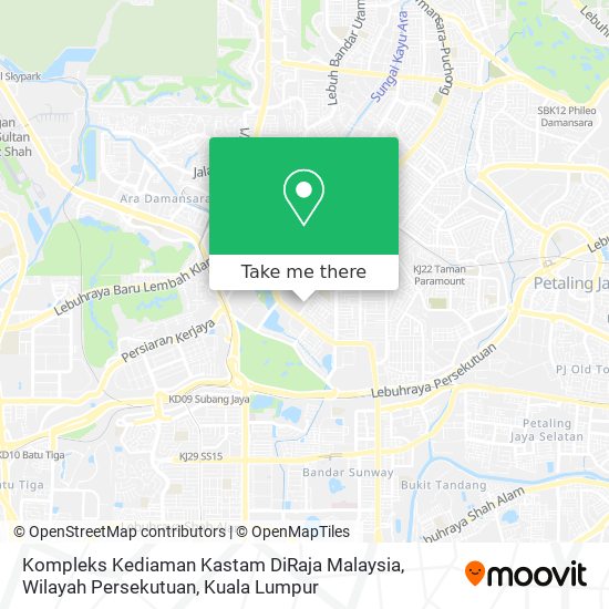 Kompleks Kediaman Kastam DiRaja Malaysia, Wilayah Persekutuan map