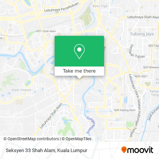 Seksyen 33 Shah Alam map